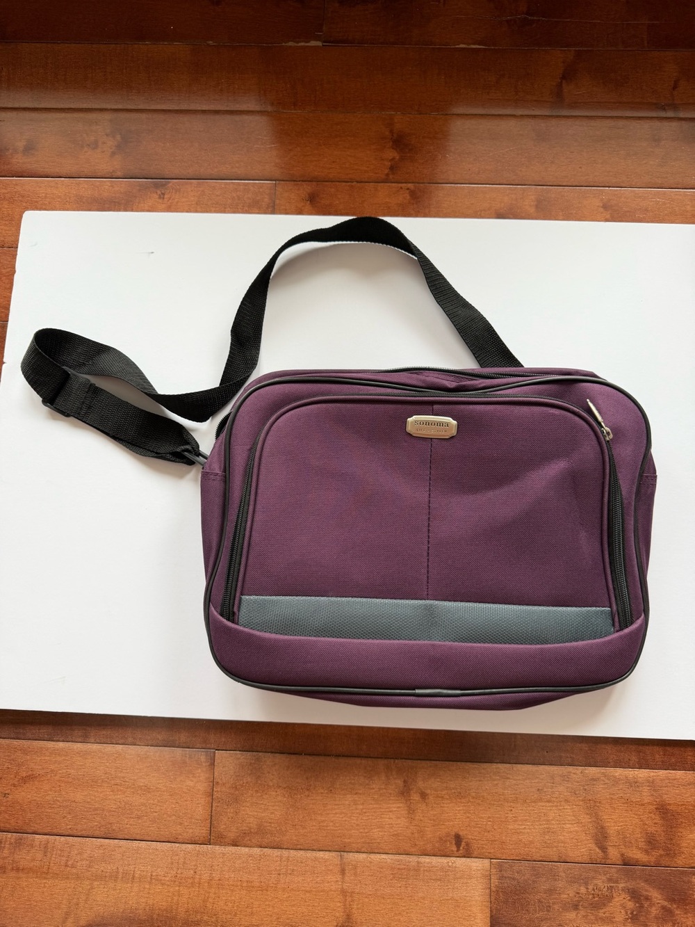 SONOMA LIFE + STYLE TOTE CARRY ON PURPLE EUC